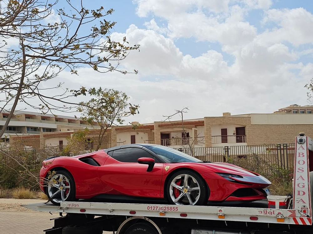 Ferrari on a dedicated flatbed